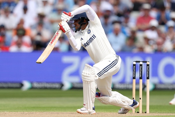 Shubman Gill as Team India inched closer to the 400-run mark. Photo via BCCI