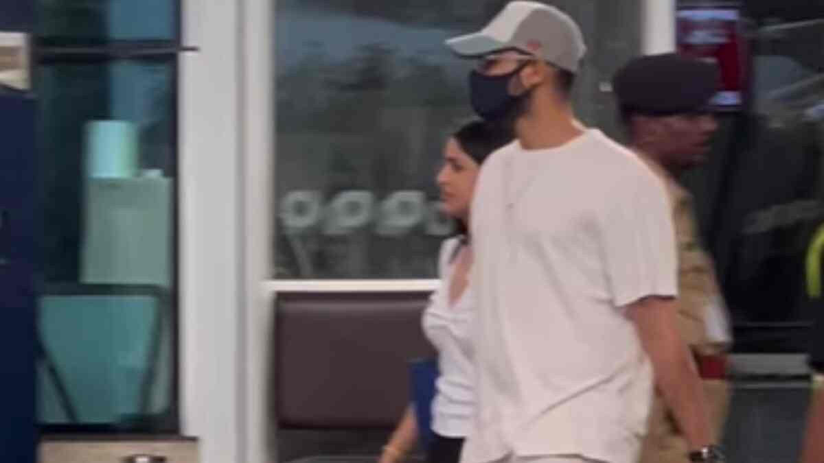 Rumoured couple Siddhant Chaturvedi-Navya Naveli Nanda twin in white during return from Goa trip: Watch video