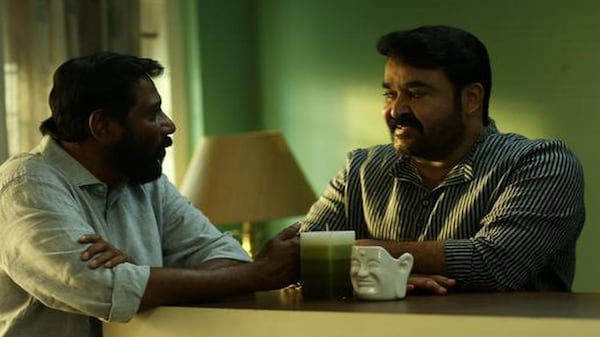 Siddique and Mohanlal during the shoot of Big Brother