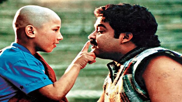 Sidharth Lama and Mohanlal in a still from Yodha