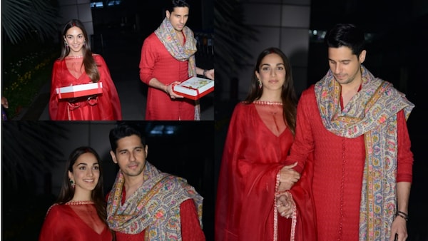 Sidharth Malhotra-Kiara Advani step out for the first time as man & wife, distribute sweets