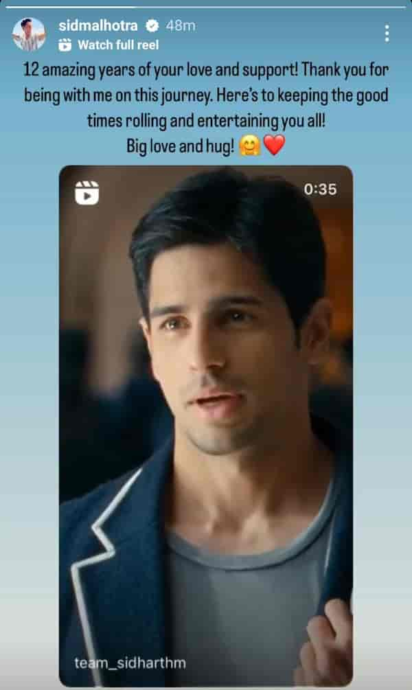 Sidharth Malhotra IG