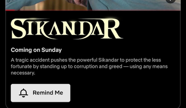 Sikandar on Netflix