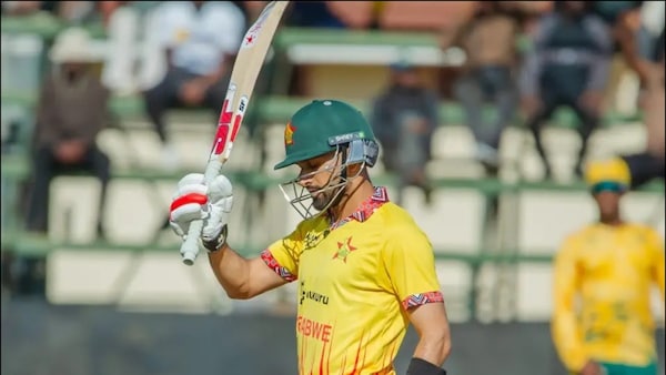 Sikandar Raza after his fifty vs South Africa. Image | Zimbabwe Cricket