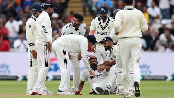 Siraj gets the ninth wicket for India. Photo via BCCI