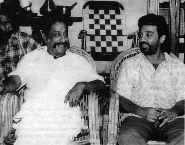 An old photo of Sivaji Ganesan and Kamal Haasan/Twitter