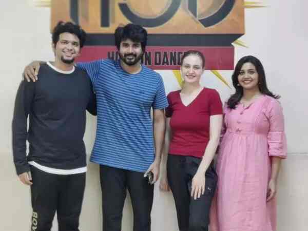 Sivakarthikeyan and Maria Ryaboshapka at a dance studio in Chennai/Twitter