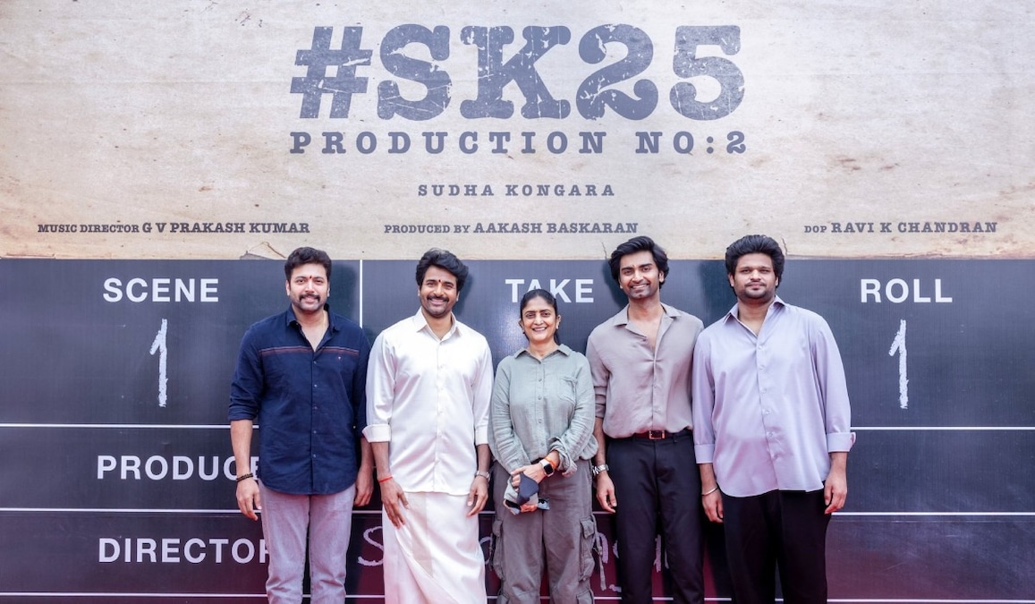SK 25: Sivakarthikeyan’s film with Sudha Kongara launched; to feature Jayam Ravi and Atharvaa