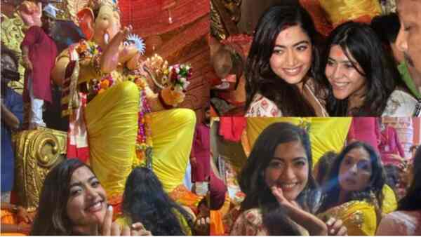 GoodBye trailer launch: Rashmika Mandanna, Neena Gupta & Ekta Kapoor visit Lalbaugcha Raja post event