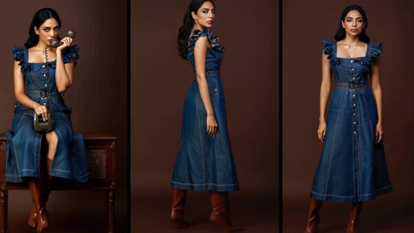 Sobhita Dhulipala looks classy and elegant in denim dress