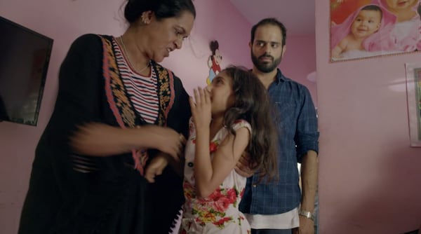 Bhavani Prakash, Shivani and Deepam Kohli in a still from the film