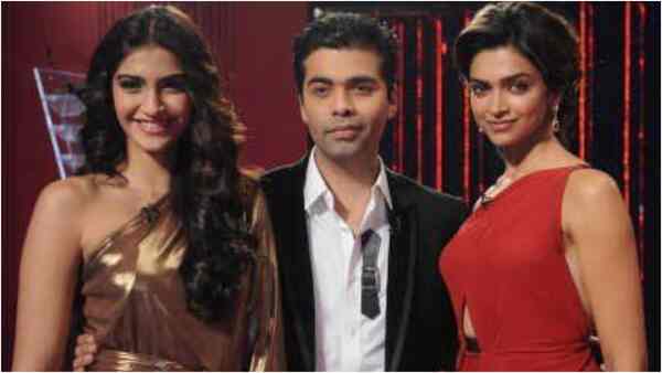 Sonam Kapoor-Karan Johar-Deepika Padukone