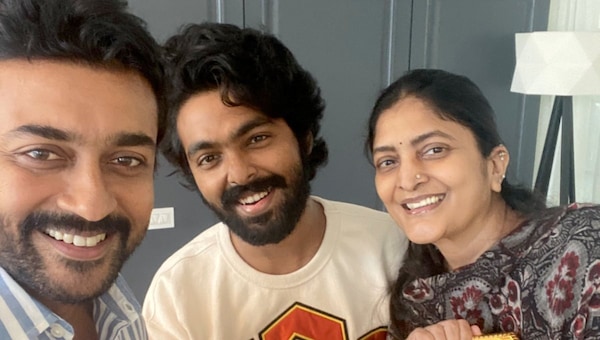 Suriya, GV Prakash and Sudha Kongara/Twitter
