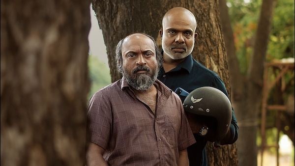 Soubin Shahir and Chemban Vinod Jose in Pravinkoodu Shappu