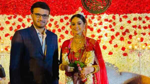 Saurav Das and Darshana Banik tie the knot as Dada makes a grand entry