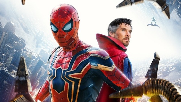Tom Holland and Benedict Cumberbatch in Spiderman: No Way Home