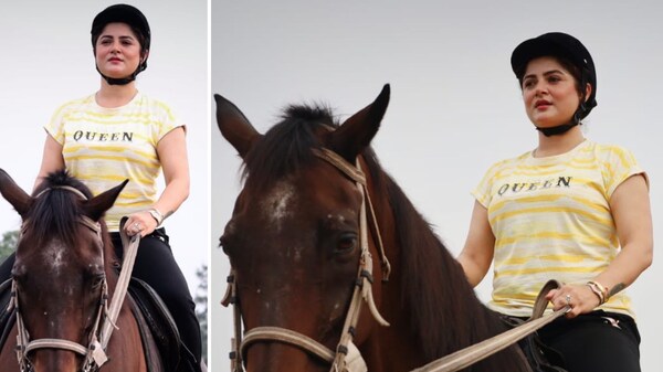 Devi Chowdhurani: Srabanti starts taking training in horse riding