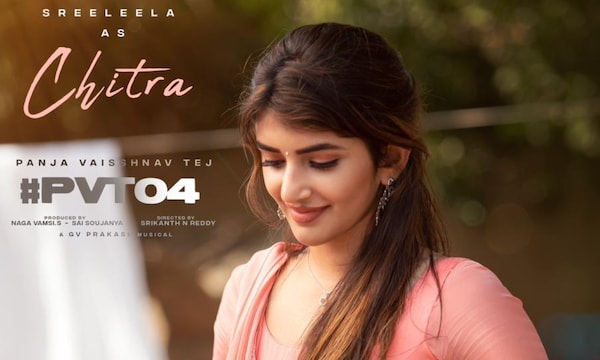 Sreeleela to play Chitra in Vaisshnav Tej's next, makers reveal her look