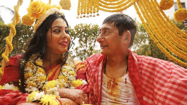 Kanchan Mullick and Sreemoyee Chattoraj soak in the spirit of ‘Gaye Holud’ | Exclusive photos here