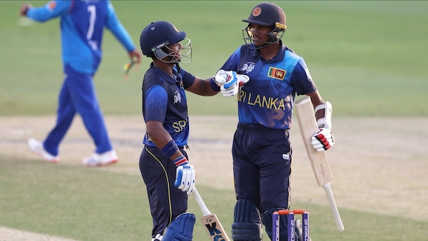 Sri Lanka U19 held their nerve to secure a two-wicket victory over Afghanistan U19. Image | Asian Cricket Council