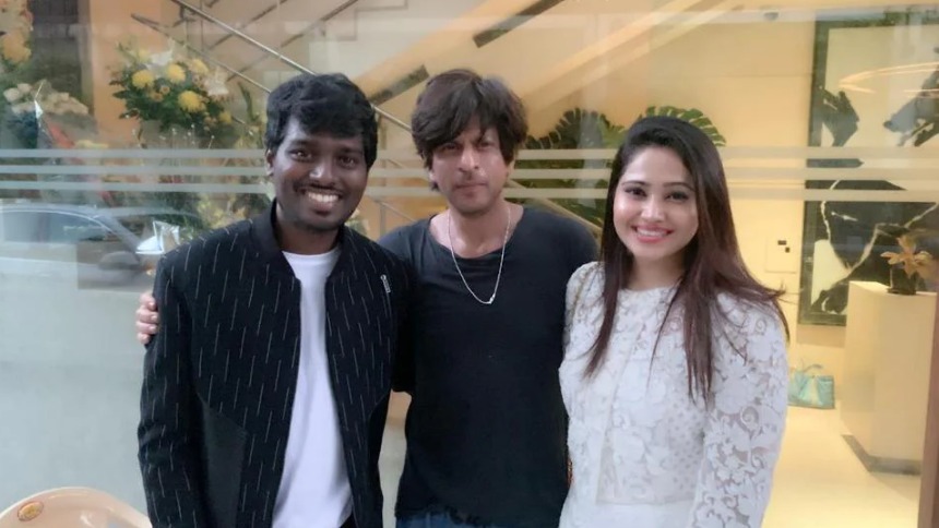 SRK with Atlee and his wife Priya
