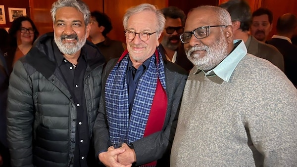 SS Rajamouli, MM Keeravaani have a fanboy moment with ‘God’ Steven Spielberg, bond over Naatu Naatu
