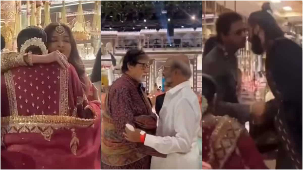 Amitabh Bachchan-Rajinikanth’s greet to Aishwarya Rai-Deepika Padukone’s hug: Ambani wedding gave us unexpected reunions | Watch