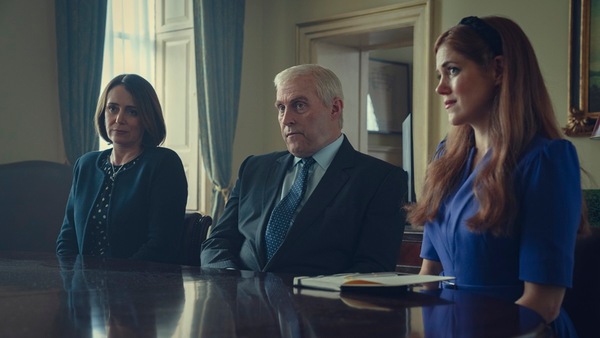 Still from Scoop. Netflix