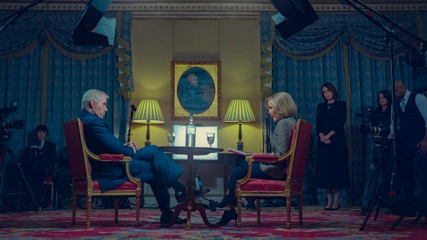 Still from Scoop. Netflix