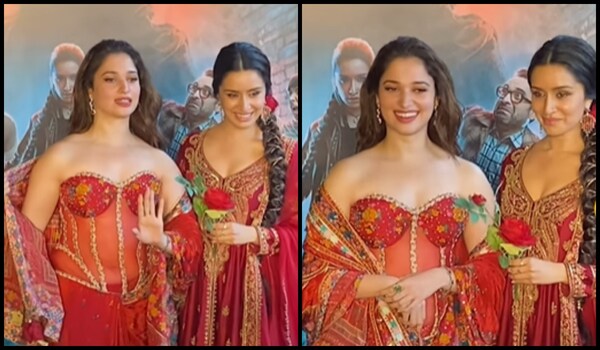 Stree 2's Shraddha Kapoor, Tamannaah Bhatia have cute fangirl moment at Aaj Ki Raat song release event