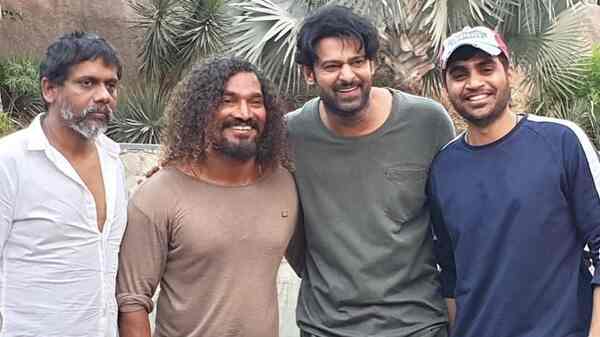 Silva on the set of Saaho