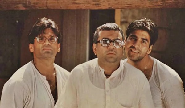 Suniel Shetty, Paresh Rawal, and Akshay Kumar in Hera Pheri