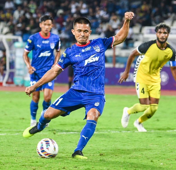 Sunil Chhetri is the highest scorer in ISL history. Image | BFC on X