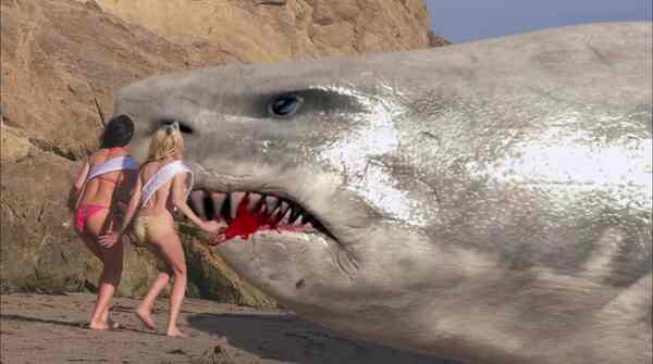 A still from Super Shark