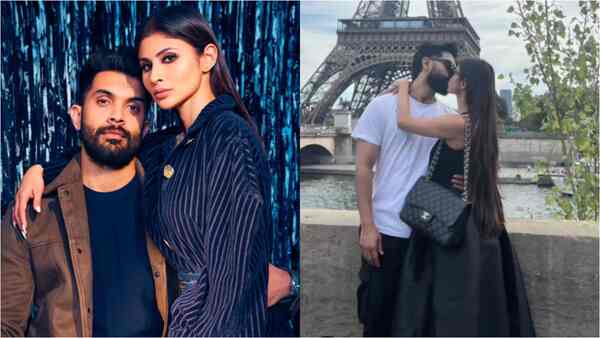 Kiss at Eiffel tower, exquisite food & more! Suraj Nambiar shares wholesome birthday post for wife Mouni Roy