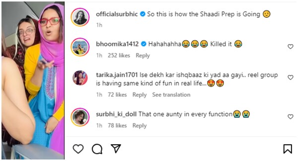 Surbhi Chanda post reactions