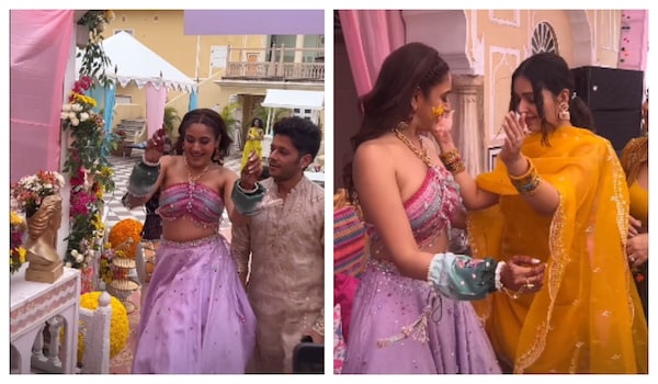 Watch Surbhi Chandna and Karan Sharma's love-filled dance at their haldi ceremony