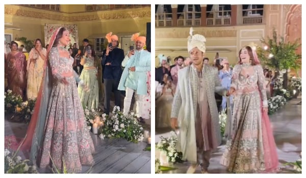 Surbhi Chandna, Karan Sharma wedding – Ishqbaaaz actress makes a grand bridal entry on Pak singer Kaifi Khalil’s THIS song | Watch!