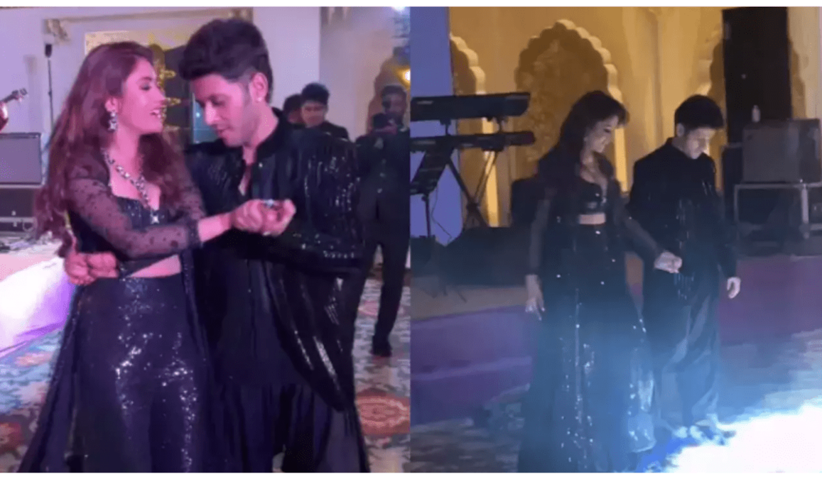 Surbhi Chandna flaunts her diamond ring during Sufi night celebration with fiancé Karan Sharma