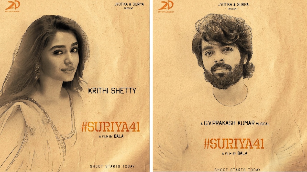 Krithi Shetty, GV Prakash come on board for Suriya-Bala's Suriya 41 which commenced in Kanyakumari
