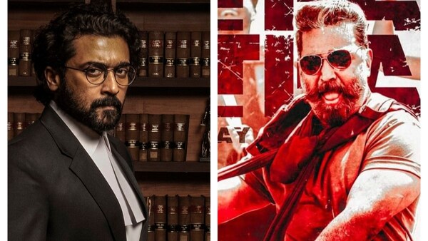 Video of Suriya meeting Kamal Haasan surfaces; rumours of Suriya's cameo in Vikram gets stronger