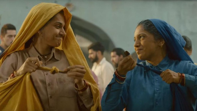 Taapsee Pannu and Bhumi Pednekar in Saand Ki Aankh 