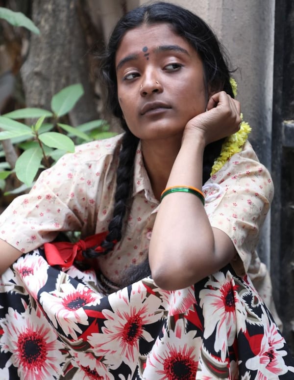 Chaitra in a still from the film