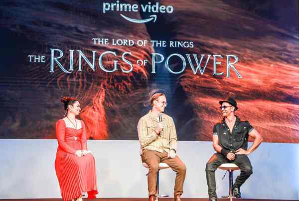 Tamannaah Bhatia, JD Payne, Hrithik Roshan at The Lord of the Rings: The Rings of Power press conference in Mumbai