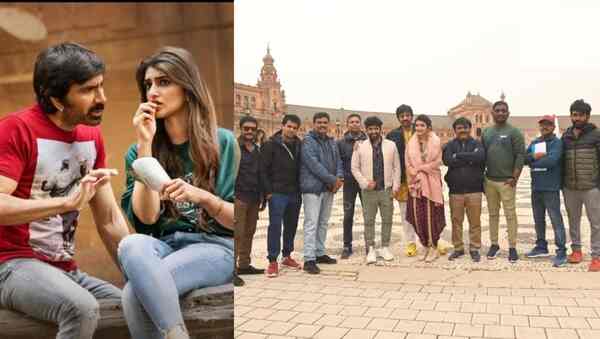 Dhamaka: Ravi Teja, Sreeleela and team head for a schedule in Spain; start shooting for a romantic number at Plaza de España