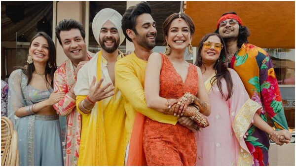 Pulkit Samrat and Kriti Kharbanda's wedding calls for a Fukrey reunion and fans can't have enough of it - Pictures Inside!