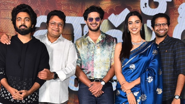 Team Lucky Baskhar at the success meet.