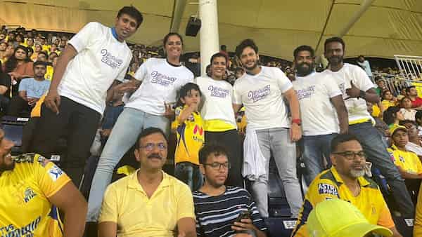 Soppana Sundari team promotes film in style during CSK vs RR match at IPL 2023