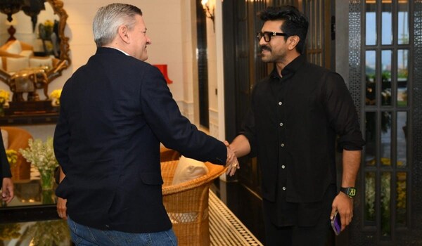 Netflix CEO Ted Sarandos visits India to meet Chiranjeevi and Ram Charan, and their Mega Family