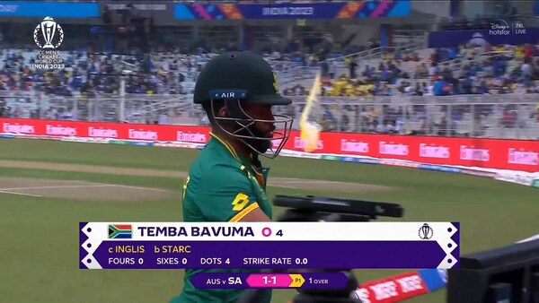 SA vs AUS: Fans troll Temba Bavuma's "0" contribution as captain gets out for a DUCK against Australia